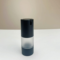 Emballage cosmétique 15/30/40/50 ml en plastique AS, flacon pompe sans air personnalisé en aluminium argenté
