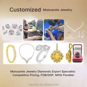 خاتم خطوبة مويسانيت من تيلولا بالجملة 3 قيراط، طقم خواتم زفاف للعرائس من الفضة عيار 925، طقم مجوهرات - Product Image 5