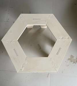 Hexagonal Wooden BBQ <b>Foldable</b> <b>Picnic</b> <b>Table</b> Barbecue Event <b>Tables</b> Folding Wooden Camping <b>Table</b> - Product Image 3