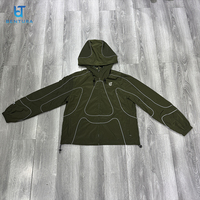 Veste de sport BENTURA personnalisée avec bandes réfléchissantes de 3 m, capuche élastique, coupe-vent, légère, en nylon de haute qualité, fermeture éclair