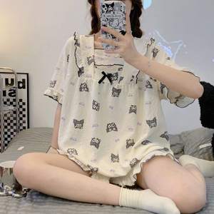Conjunto de Pijama Corto de Verano para Mujer, Transpirable, Estilo Coreano, con Dibujos Animados de Kuromi y <span class=keywords><strong>Pacha</strong></span> Dog, para Chicas - Product Image 2