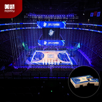 Système de terrain de basket-ball portable en bois d'érable d'ingénierie pour sols sportifs intérieurs, niveau FIBA 1