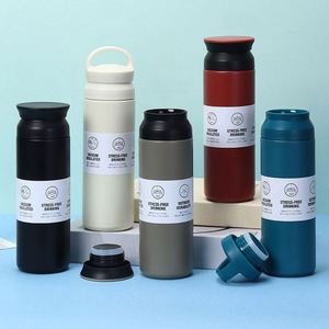 Gobelet isotherme en acier inoxydable à double paroi avec poignée, personnalisable avec logo, pour enfants, avec revêtement poudré - Product Image 5