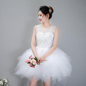 优雅白色短款返校节礼服 2025 迷你鸡尾酒会生日舞会毕业礼服 - Product Image 2