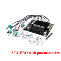 ST21PRO TPA3221 BT 5.2 Carte d'amplification audio stéréo 2.1 canaux pour subwoofer 100WX2+200W avec réglage des aigus et des basses