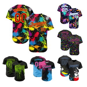 เสื้อกีฬาเบสบอลผ้าไอซ์ครีมสีชมพูสำหรับเยาวชนเสื้อซอฟต์บอลลายพรางออกแบบได้ตามต้องการเสื้อเบสบอลแฟชั่นสตรีท - Product Image 3