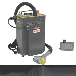 Machine de nettoyage au laser à fibre pulsée 200W 300W pour sac à dos, élimine la rouille et la peinture, et les graffitis des murs extérieurs - Product Image 2