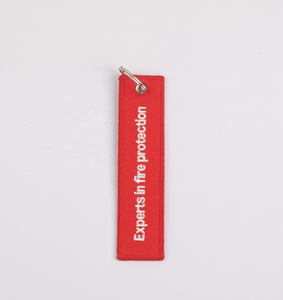 Tùy Chỉnh Quảng Cáo Logo Anime Loại Bỏ Trước Khi Một Chuyến Bay Phi Hành Đoàn Hai Mặt Dệt Vải Thêu Thêu Chìa Khóa Máy Bay Phản Lực Tag Keychain - Product Image 6