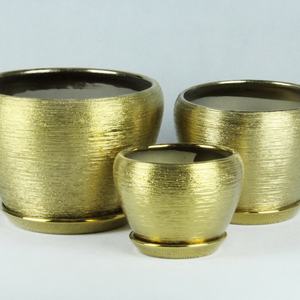 แจกันเซรามิกและพอร์ซเลนสีทองตกแต่ง สำหรับตกแต่งภายในและภายนอก ขายตรงจากโรงงาน - Product Image 6