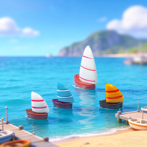 Miniaturas de Barcos en Oferta, Figuras de Resina de Veleros en <span class=keywords><strong>Miniatura</strong></span> para Decoración de Playa, Micropaisajes, Manualidades y Accesorios - Product Image 3