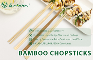 100% Tự Nhiên Dùng Một Lần Số Lượng Lớn Tre Tùy Chỉnh In Đũa Cho Nhà Hàng - Product Image 4