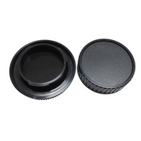 Équipement photographique Massa, accessoires pour appareil photo numérique, capuchon avant en plastique noir pour boîtier d'appareil photo MD et capuchon arrière pour objectif