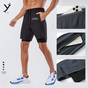 Pantalones Cortos Deportivos de Doble Capa para Hombre, Pantalones Deportivos Ligeros con Estampados para Deportes al Aire Libre y Uso EN EL Gimnasio, XXL - Product Image 2