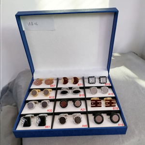 Pronto <span class=keywords><strong>per</strong></span> la spedizione 12 paia di stile a buon mercato in lega materiale <span class=keywords><strong>gemelli</strong></span> con scatola di imballaggio - Product Image 4