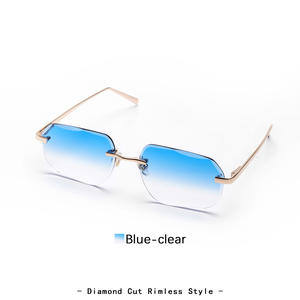 Роскошные дизайнерские Брендовые мужские серебряные золотые металлические UV400 градиентные серые линзы женские солнцезащитные очки без оправы премиум - Product Image 5