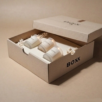 Boîte pliante écologique à double paroi en carton ondulé personnalisable avec fermeture magnétique, poignée, finition mate, robuste, pour cosmétiques/chaussures