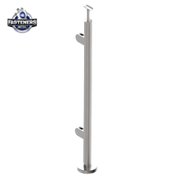 Poteaux de balustrade en verre d'acier inoxydable | Supports de support de main courante de garde-corps sans cadre pour l'installation de balcon et d'escalier