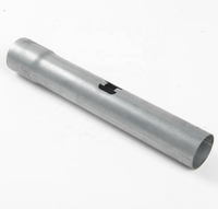 Tuyau en acier galvanisé pour ligne d'alimentation 3m 12 trous 15 trous Système de sol pour élevage avicole Ligne d'alimentation Tuyau D45mm