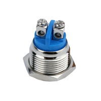Interrupteur à bouton-poussoir en acier inoxydable IP65 16 mm avec combinaison 1NO 36V 2A pour contrôle industriel CE RoHS