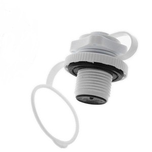 Válvula Octogonal Blanca de PVC Estilo Boston 2 en 1 con Rosca para Aire y Base para Embarcaciones Inflables, Protección Ambiental - Product Image 4
