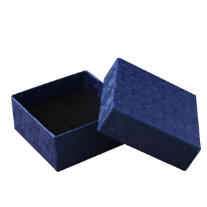 Contemporary Luxury <b>Blue</b> Rigid Cardboard Printed Medal Gift <b>Box</b> Buckle Closure Modern Square Style for Stylish Jewelry <b>Storage</b> - Product Image 1