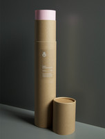Tubo de envío de documentos personalizado, Kraft tubo corto de papel, opción de tubo largo, tubo de papel con tapa de extremo de plástico