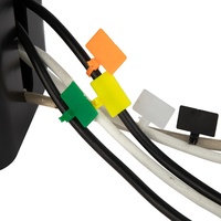 250 étiquettes de câble de 8 pouces, attaches zippées colorées, étiquettes de câble en nylon, étiquettes de câble Ethernet, étiquettes de prix avec ficelle, étiquettes en plastique