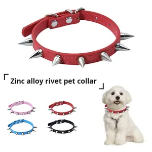 Collier Teddy Dominateur Anti-Morsure pour Petit <span class=keywords><strong>Chien</strong></span> et Chat Caractéristique <span class=keywords><strong>du</strong></span> Cou Goujon en Métal Solide en Matériau PU Colliers pour Animaux de Compagnie - Product Image 2