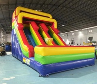 Glissière à sec Château sautant 13FT 30FT Toboggans gonflables Jeux gonflables pour enfants