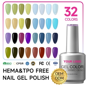 Gel de Color de Fórmula Suave de 15 ml, No Irritante, Removible en Agua, Impresión de Etiqueta Personalizada, Servicio OEM, Esmalte de Gel Sin HEMA ni TPO, Superventas - Product Image 1