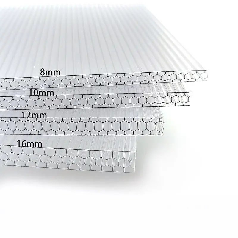 Painéis protegidos UV do policarbonato do favo de mel da prova 12mm 10mm do fogo para separações do escritório