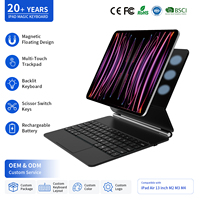 Clavier Magique pour iPad Pro 12,9 pouces 5e et 6e génération avec pavé tactile, clavier sans fil BT, design magnétique flottant