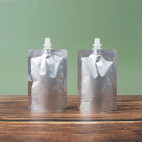Sac d'appoint en feuille d'aluminium Pochette à bec verseur debout avec feuille d'aluminium pour jus barrière Sac d'emballage en plastique liquide de qualité alimentaire