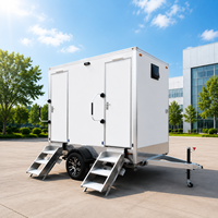 Toilettes mobiles préfabriquées portables avec roues pour les événements agricoles et les festivals, toilettes mobiles faciles à déplacer