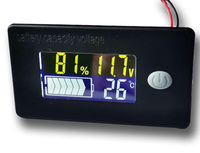 Compteur de batterie plomb-acide au lithium 12V36V48V60V72V compteur de batterie de véhicule électrique voltmètre compteur multifonction