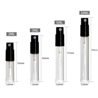 Mini flacon d'échantillon de parfum avec carte personnalisée, vaporisateur fin en verre, atomiseur de parfum portable