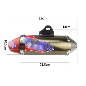 Silencieux d'échappement de moto et tuyau d'échappement tubo à liaison avant pour Hond a CRF150 CRF230 CRF250 CRF230F 2003 - 2016 - Product Image 2