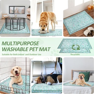 Tapis d'apprentissage de la propreté lavables pour <span class=keywords><strong>chiens</strong></span>, super absorbants <span class=keywords><strong>et</strong></span> réutilisables, avec motifs floraux, pour l'entraînement des <span class=keywords><strong>chiots</strong></span>, pour le sol, le canapé <span class=keywords><strong>et</strong></span> le lit, 18"x 24" - Product Image 4