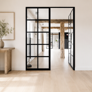 ZK DOORS Yüksek Kalite Özel Alüminyum Çerçeveli Cam Giriş İç Kapı Kanatlı Kapı Çift Temperli Camlı, Su Geçirmez Yıl Garantili - Product Image 3