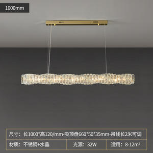 Lustre en cristal post-moderne de luxe à hauteur réglable pour restaurant, bar d'étude inspiré du <span class=keywords><strong>petit</strong></span> livre rouge - Product Image 3