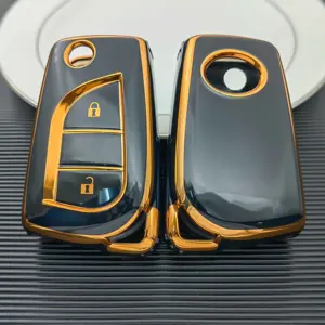 New style Golden TPU Remote Key Case Protection Cover TPU Car Key Cover Case For Toyota