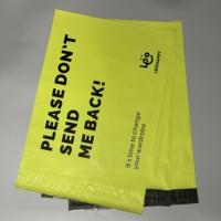 Sacs d'expédition en polyéthylène jaune fluo imprimés sur mesure, imperméables et auto-adhésifs, pour vêtements et emballages e-commerce