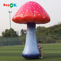 Sayok Grand éclairage LED champignon gonflable pour décor extérieur de club de fête sur scène