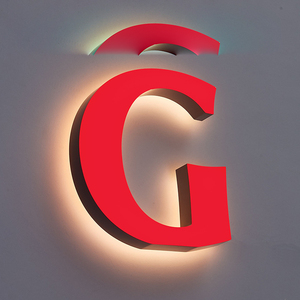 Letras y Números 3D Retroiluminados en Dorado para Montaje en Pared o Colgar, Señalización para Publicidad e Iluminación, Personalizables al por Mayor, Mejoran la Imagen de Marca - Product Image 1