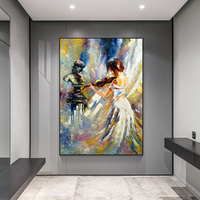 Femme moderne abstraite jouant du violon affiches d'art mural et impressions toile peinture image pour salon décoration de la maison