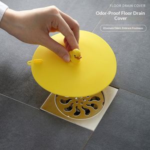 Cubierta de Silicona Amarilla para Desagüe de Ducha, Moderna, Anti-Olor - Product Image 1