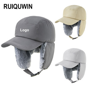 RUIQUWIN 도매 고품질 남성용 귀마개 사이클링 캡 방풍 따뜻한 겨울 야구 모자 하이킹 등산 일상 착용용 - Product Image 1