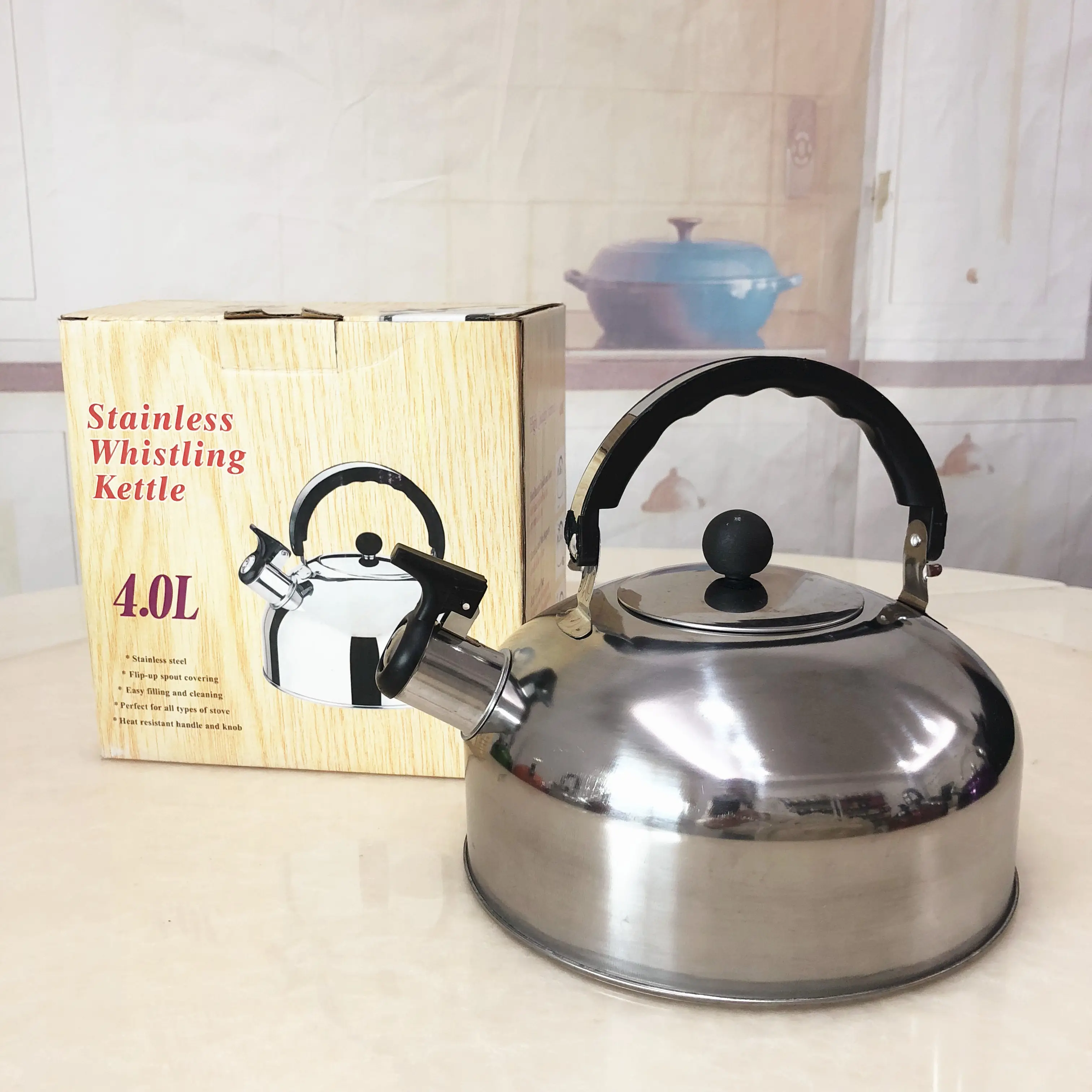 Promotional gift item whistle kettle stainless steel water tea kettle