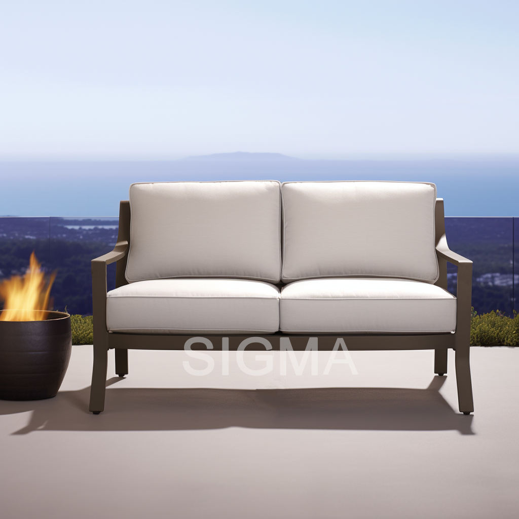 New Arrival Simplicity garden sets patio furniture Aluminum Garden sofas 2 seats sofa