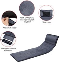 Oreiller de massage corporel complet Shiatsu Phenitech vibrant pour le cou et le dos, avec fonction pétrissante, revêtement en cuir PU et filet, contrôle de la minuterie, garantie 1 an